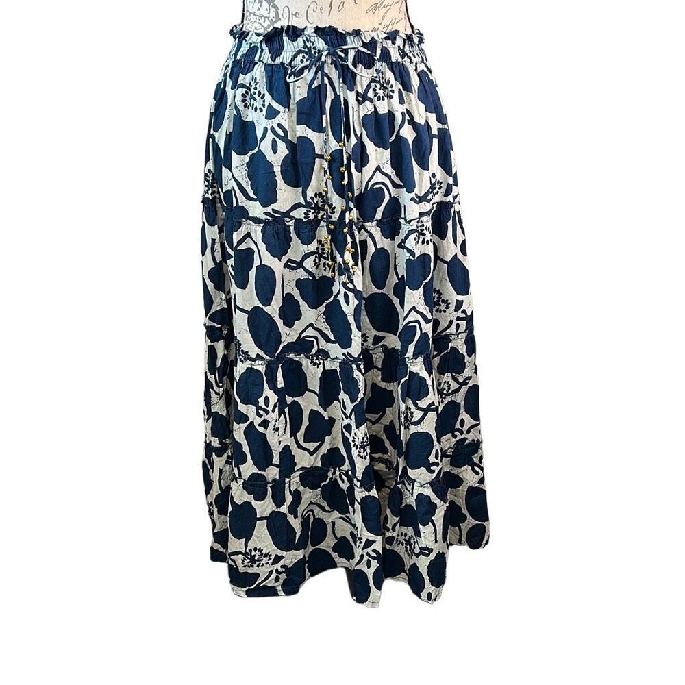 Dress Addict PullOn Tiered Elastic Waist Boho Broomstick Skirt XS